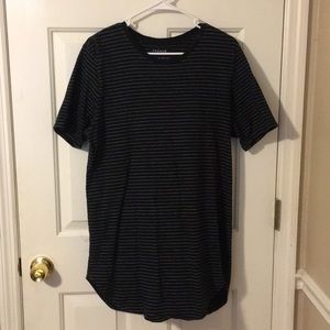 Black and white striped long T-shirt from Pacsun